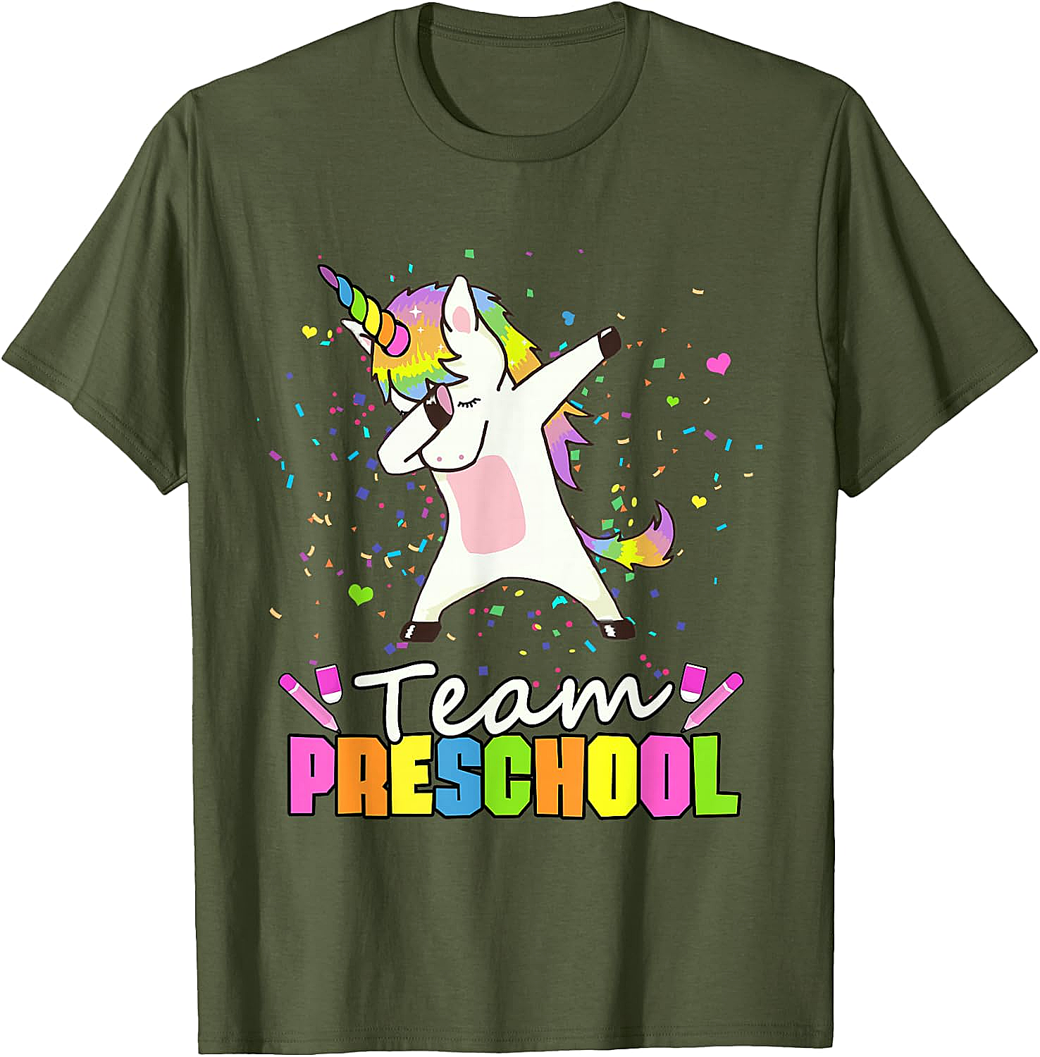  Team Preschool Unicorn T-Shirt Fun Back to School Tee