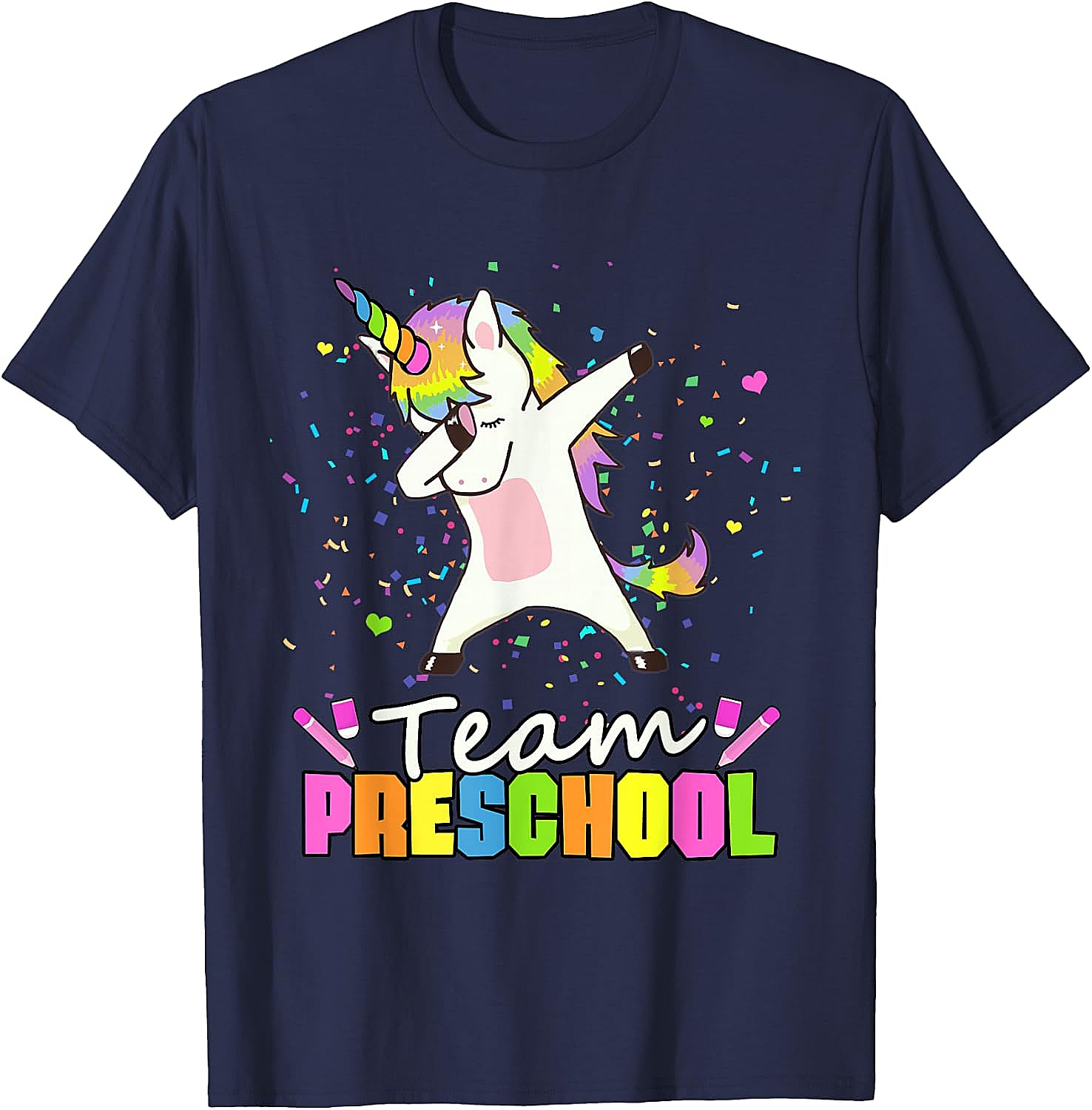  Team Preschool Unicorn T-Shirt Fun Back to School Tee