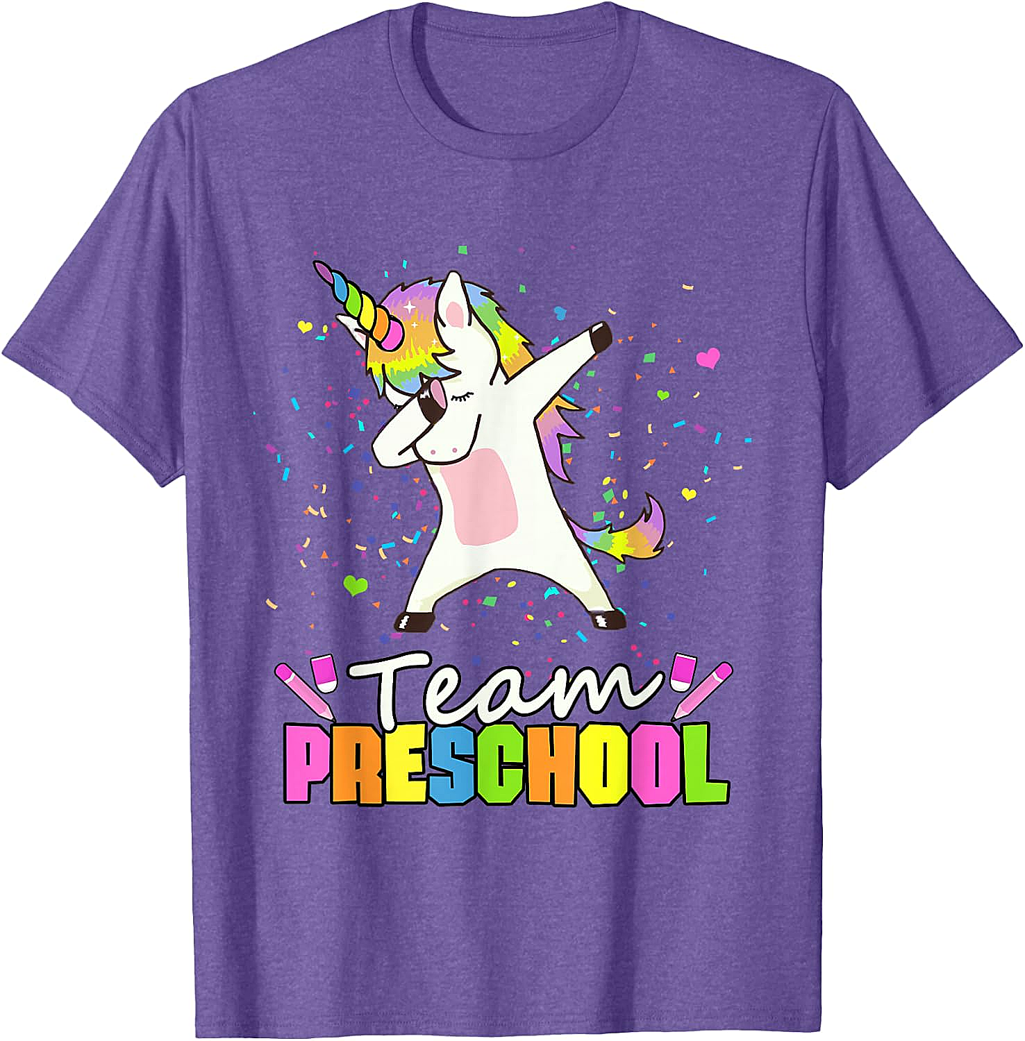  Team Preschool Unicorn T-Shirt Fun Back to School Tee