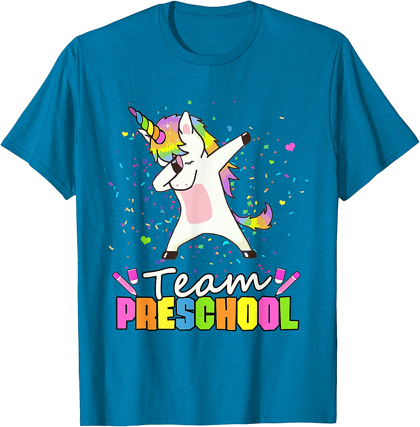  Team Preschool Unicorn T-Shirt Fun Back to School Tee