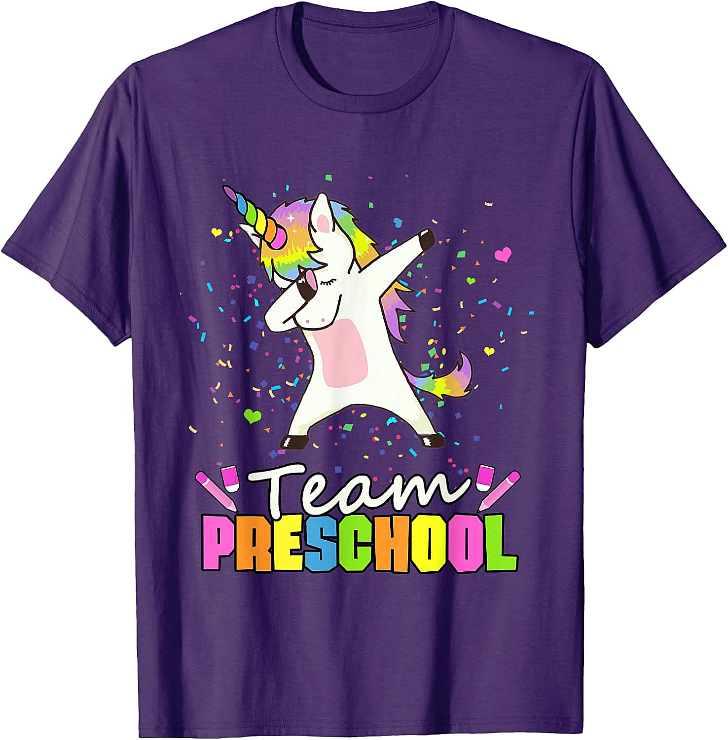  Team Preschool Unicorn T-Shirt Fun Back to School Tee
