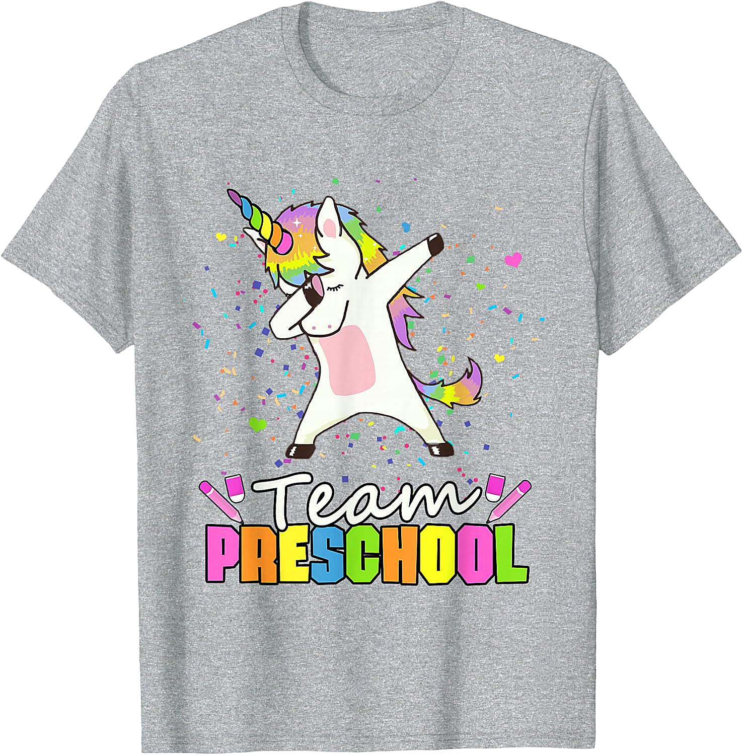  Team Preschool Unicorn T-Shirt Fun Back to School Tee