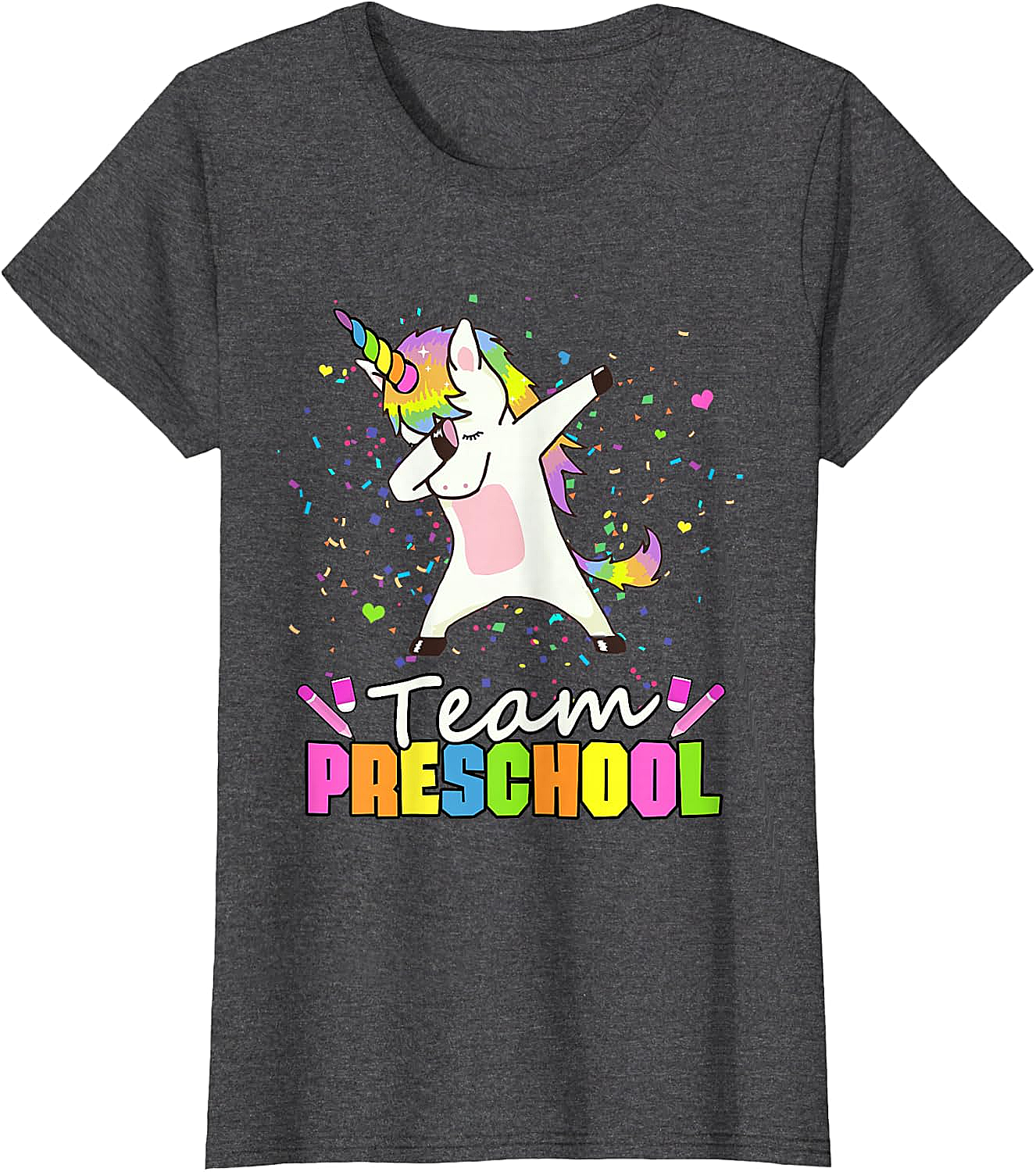  Team Preschool Unicorn T-Shirt Fun Back to School Tee
