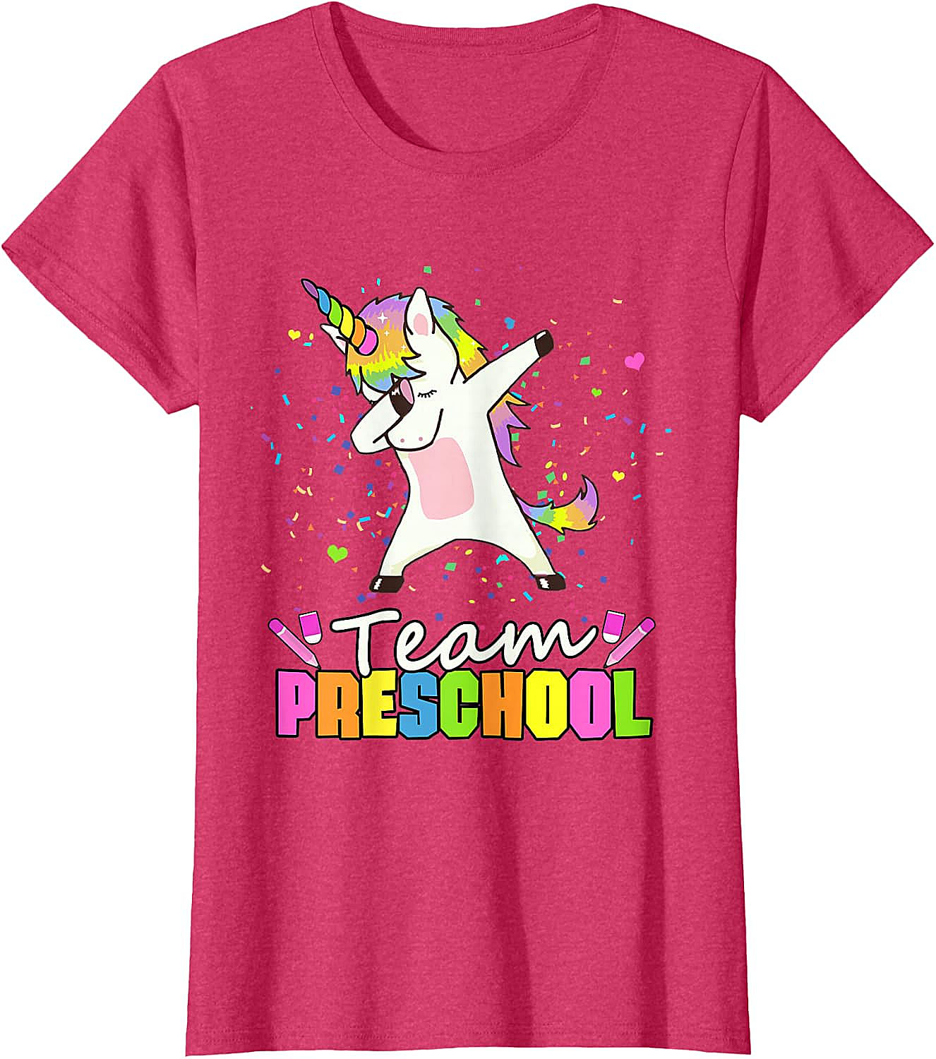  Team Preschool Unicorn T-Shirt Fun Back to School Tee