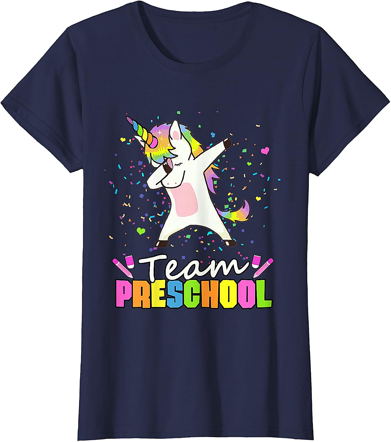  Team Preschool Unicorn T-Shirt Fun Back to School Tee