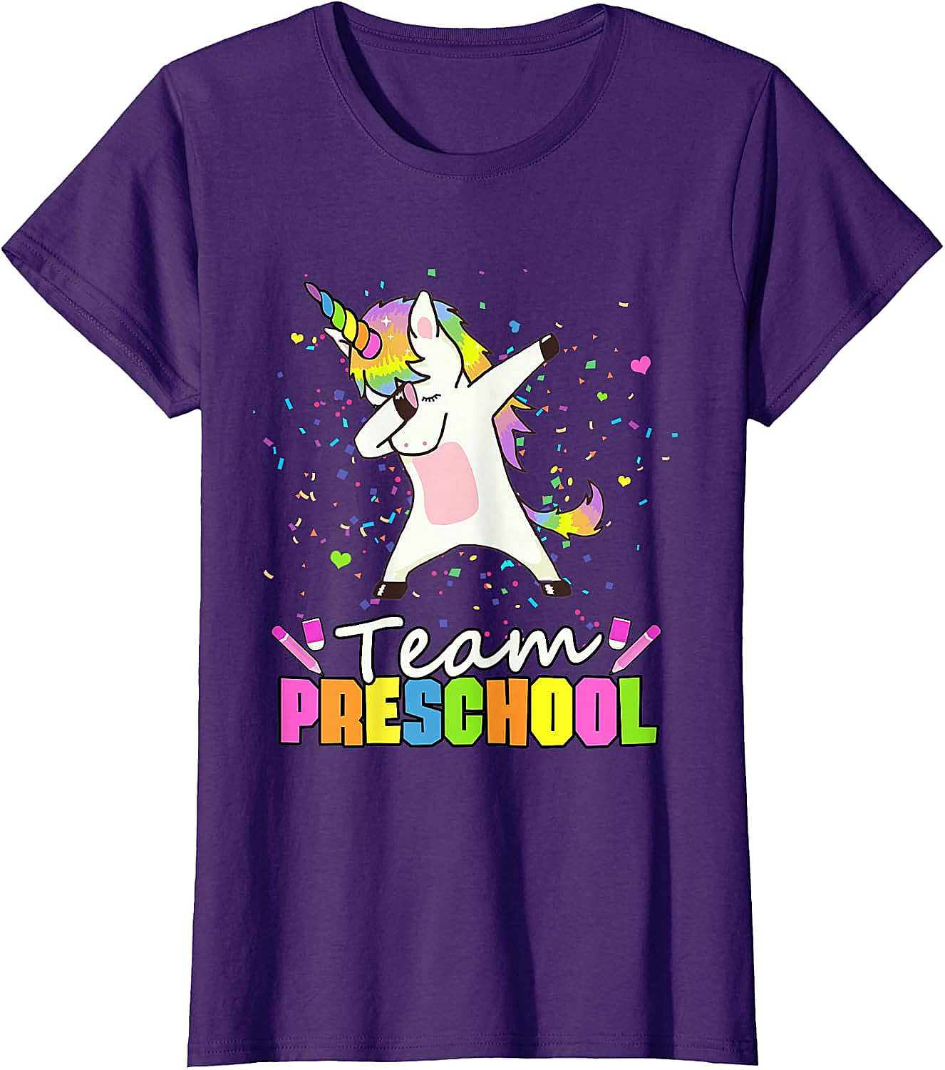 Team Preschool Unicorn T-Shirt Fun Back to School Tee