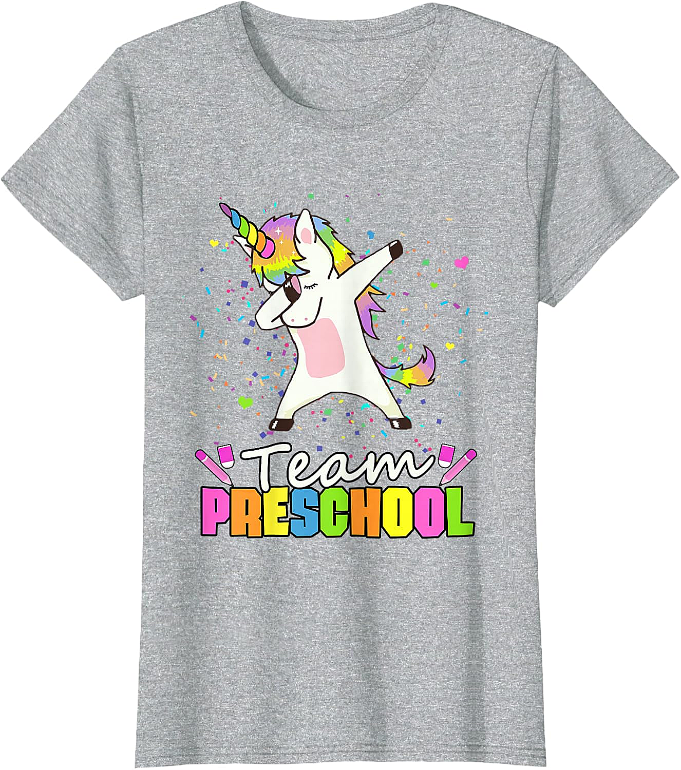  Team Preschool Unicorn T-Shirt Fun Back to School Tee