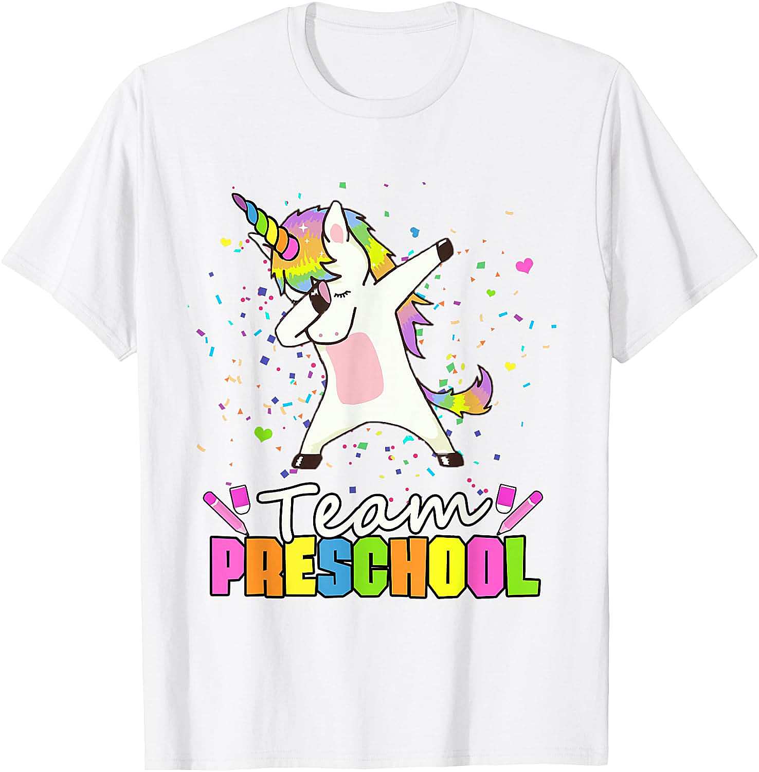  Team Preschool Unicorn T-Shirt Fun Back to School Tee