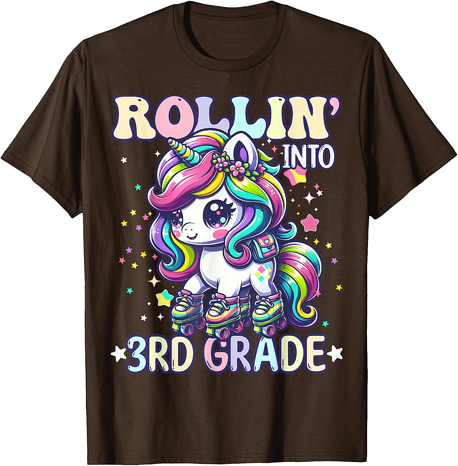 3rd Grade Rollin' Unicorn T-Shirt Back to School Tee