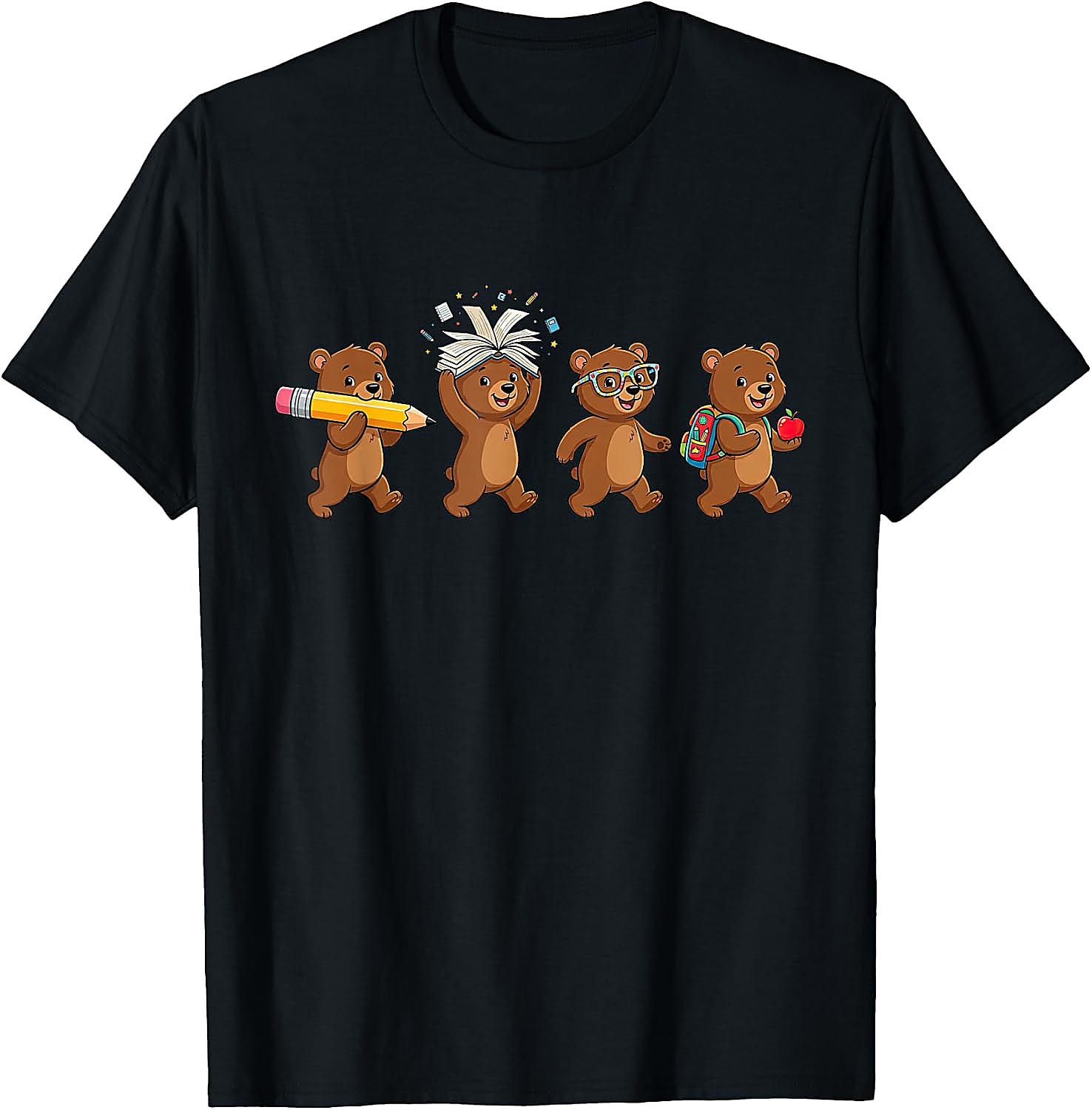 Funny Bear Back to School T-Shirt for Teachers & Students