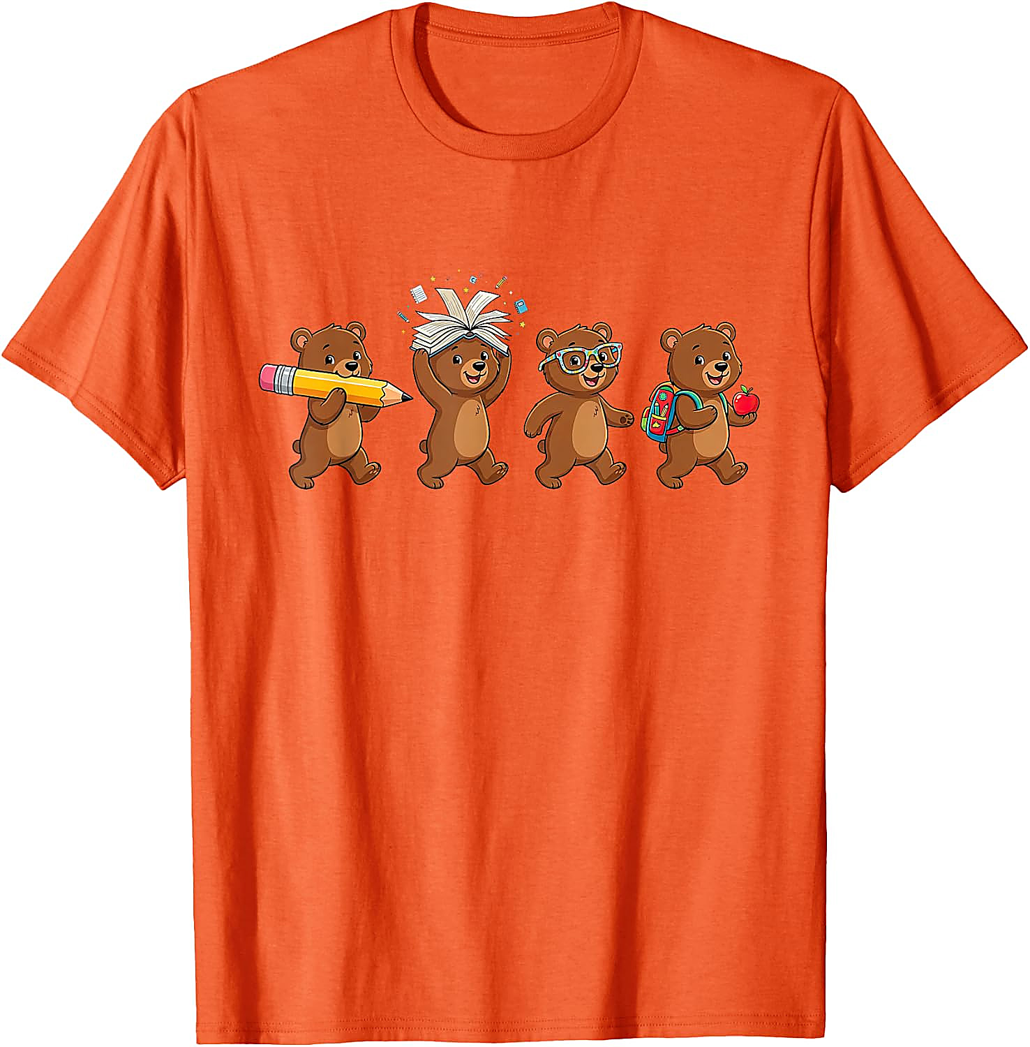 Funny Bear Back to School T-Shirt for Teachers & Students