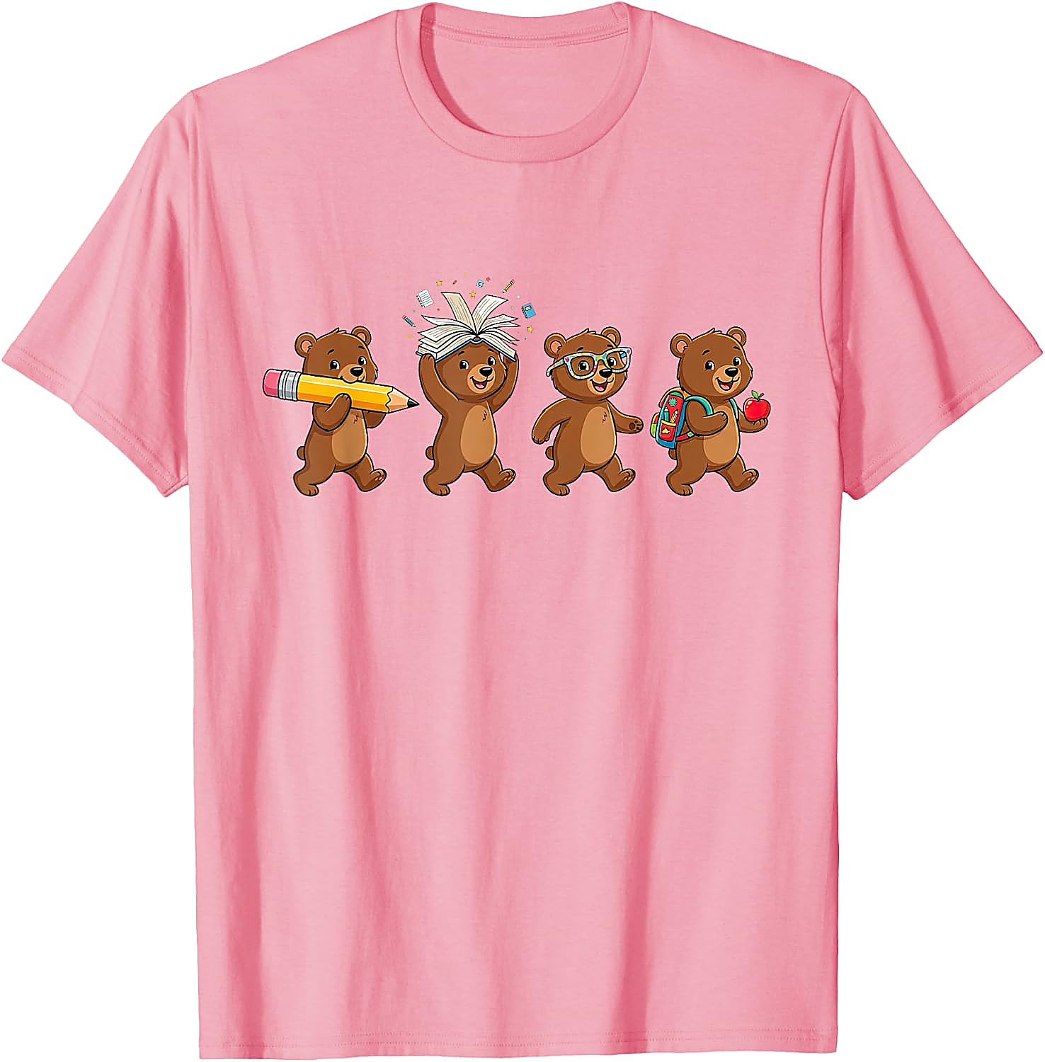 Funny Bear Back to School T-Shirt for Teachers & Students