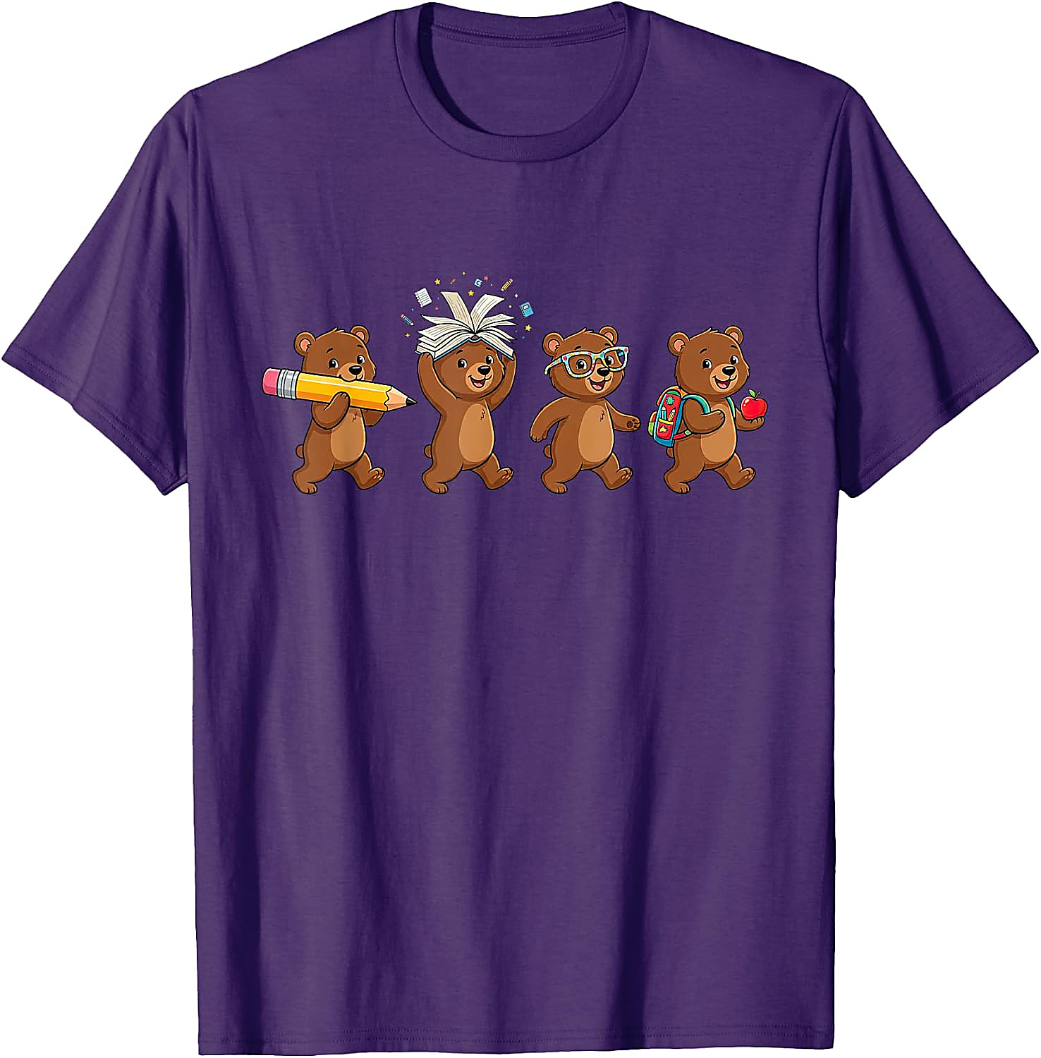 Funny Bear Back to School T-Shirt for Teachers & Students
