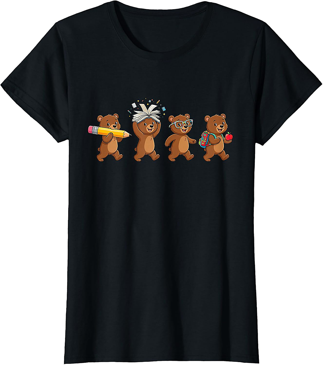 Funny Bear Back to School T-Shirt for Teachers & Students