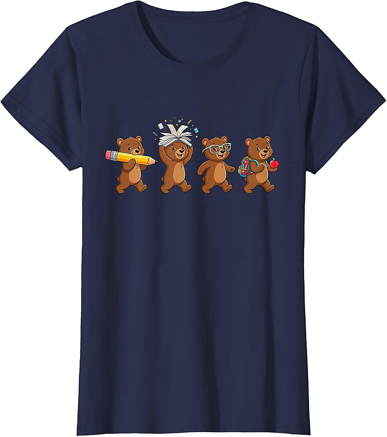 Funny Bear Back to School T-Shirt for Teachers & Students