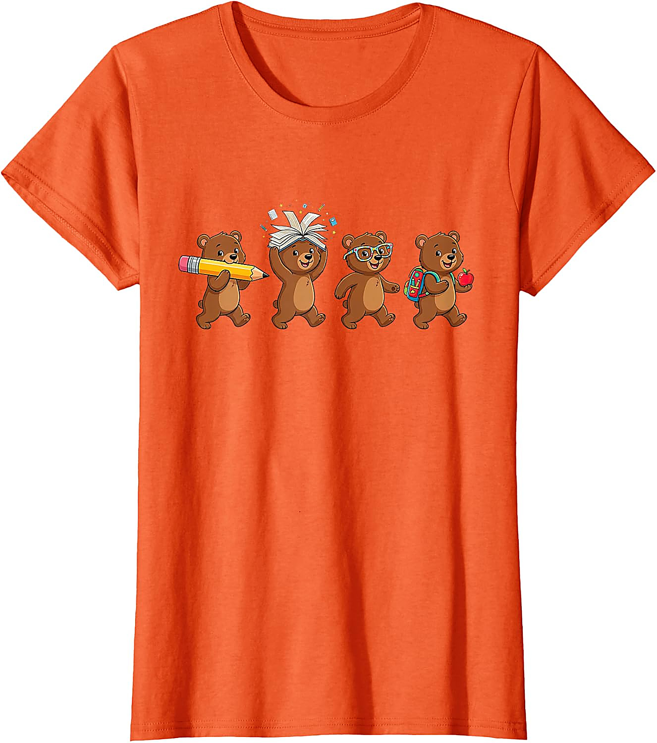 Funny Bear Back to School T-Shirt for Teachers & Students