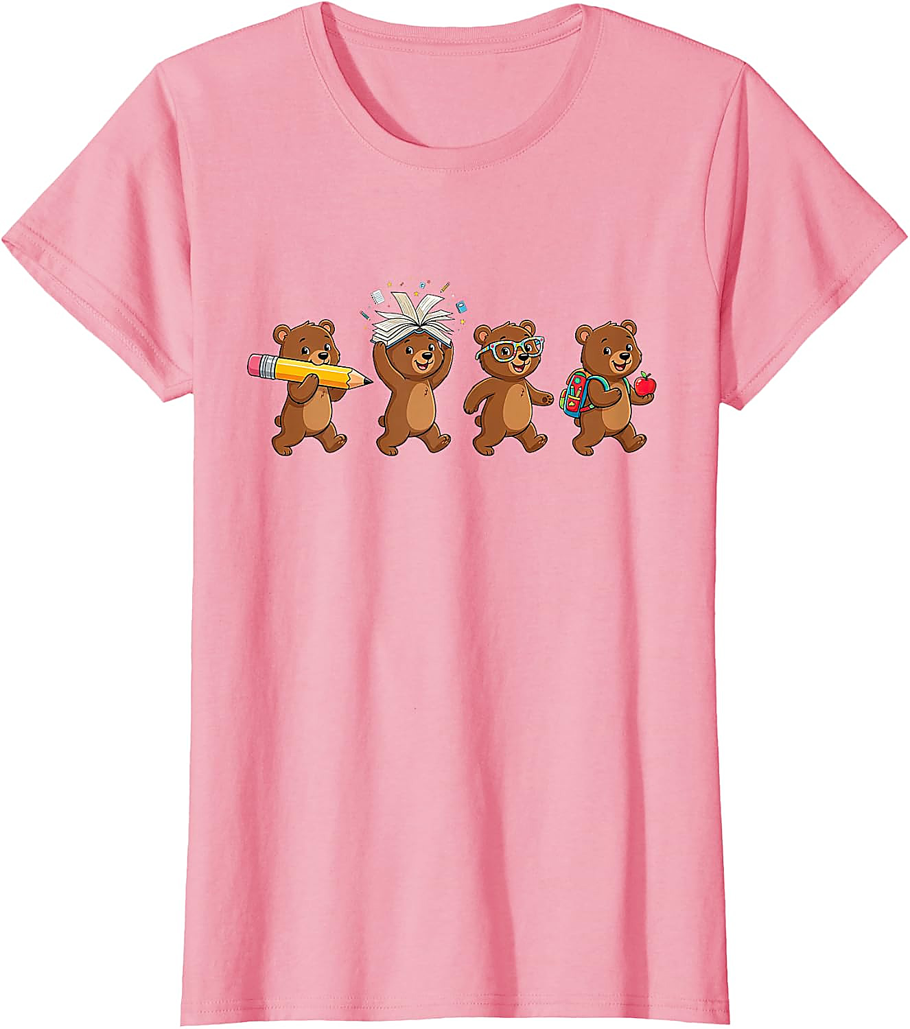 Funny Bear Back to School T-Shirt for Teachers & Students