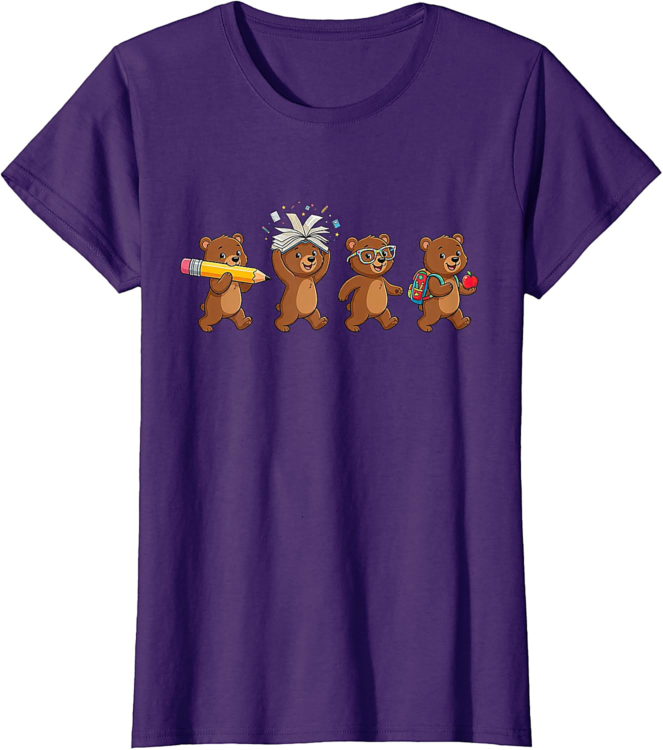 Funny Bear Back to School T-Shirt for Teachers & Students