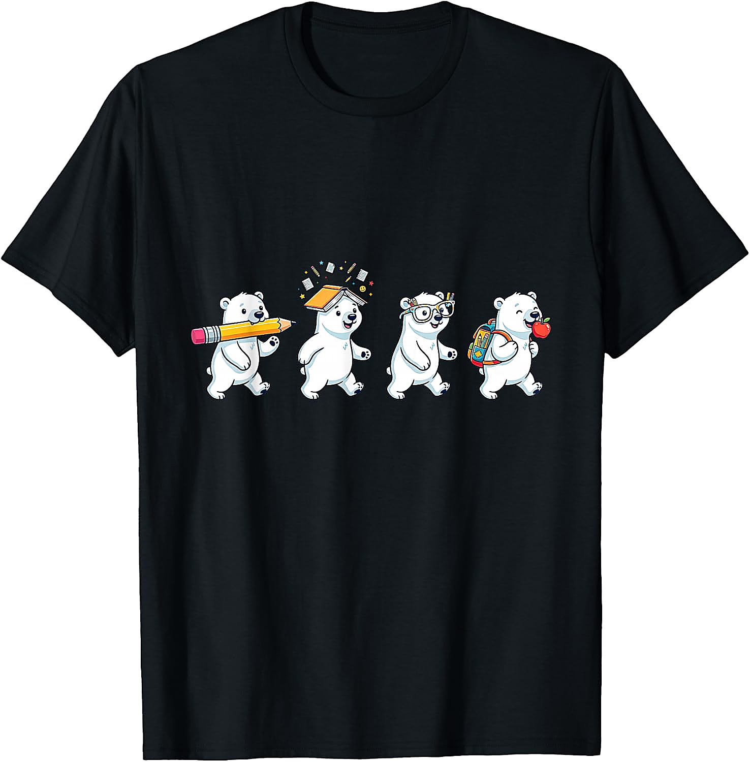 Funny Polar Bear Back to School T-Shirt | Teacher Gift
