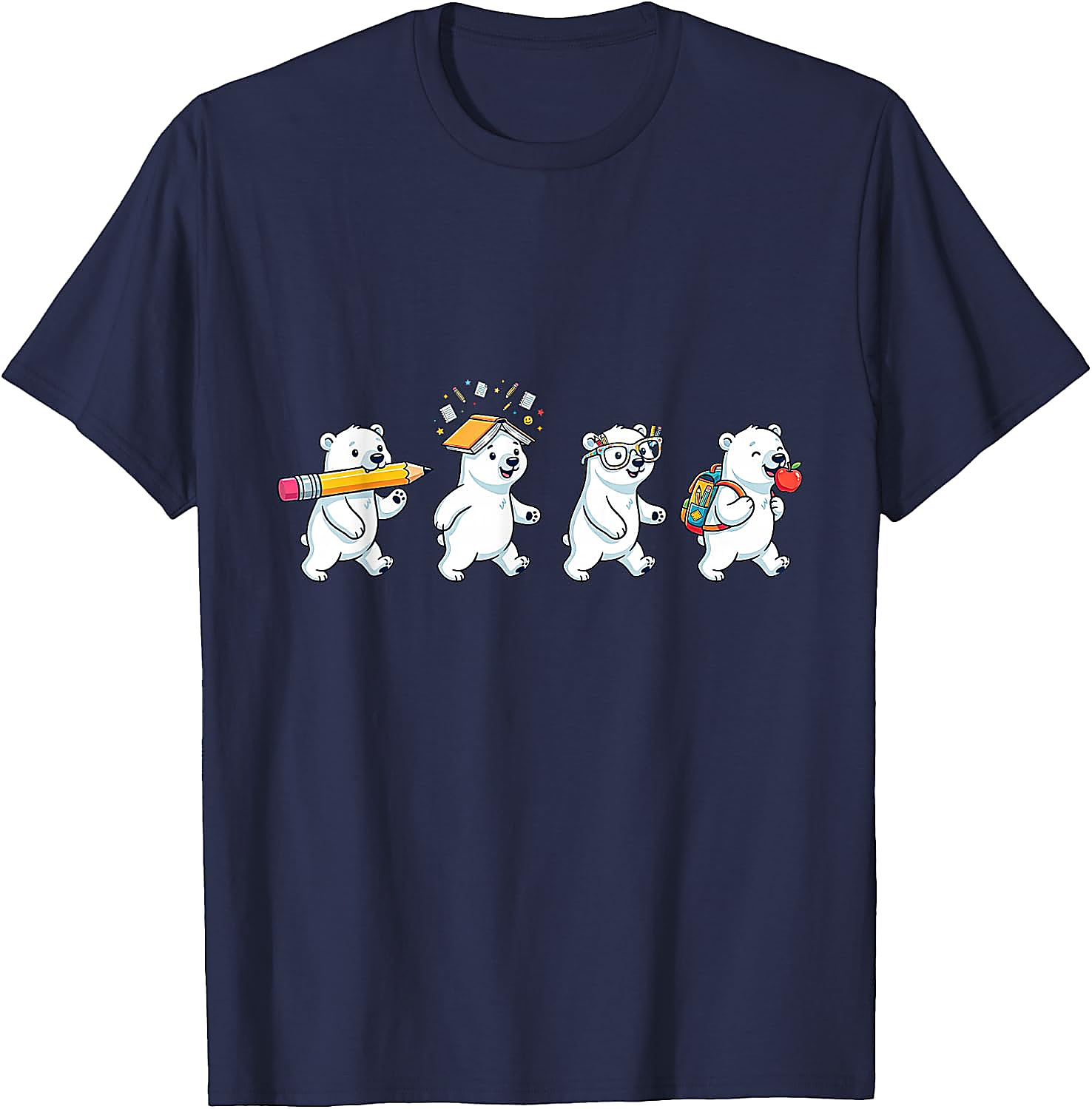 Funny Polar Bear Back to School T-Shirt | Teacher Gift