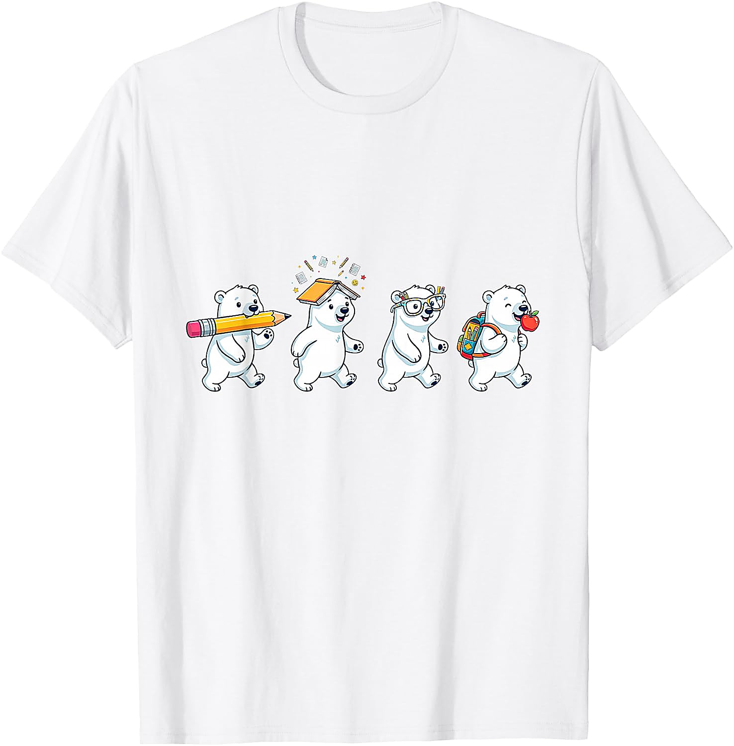 Funny Polar Bear Back to School T-Shirt | Teacher Gift