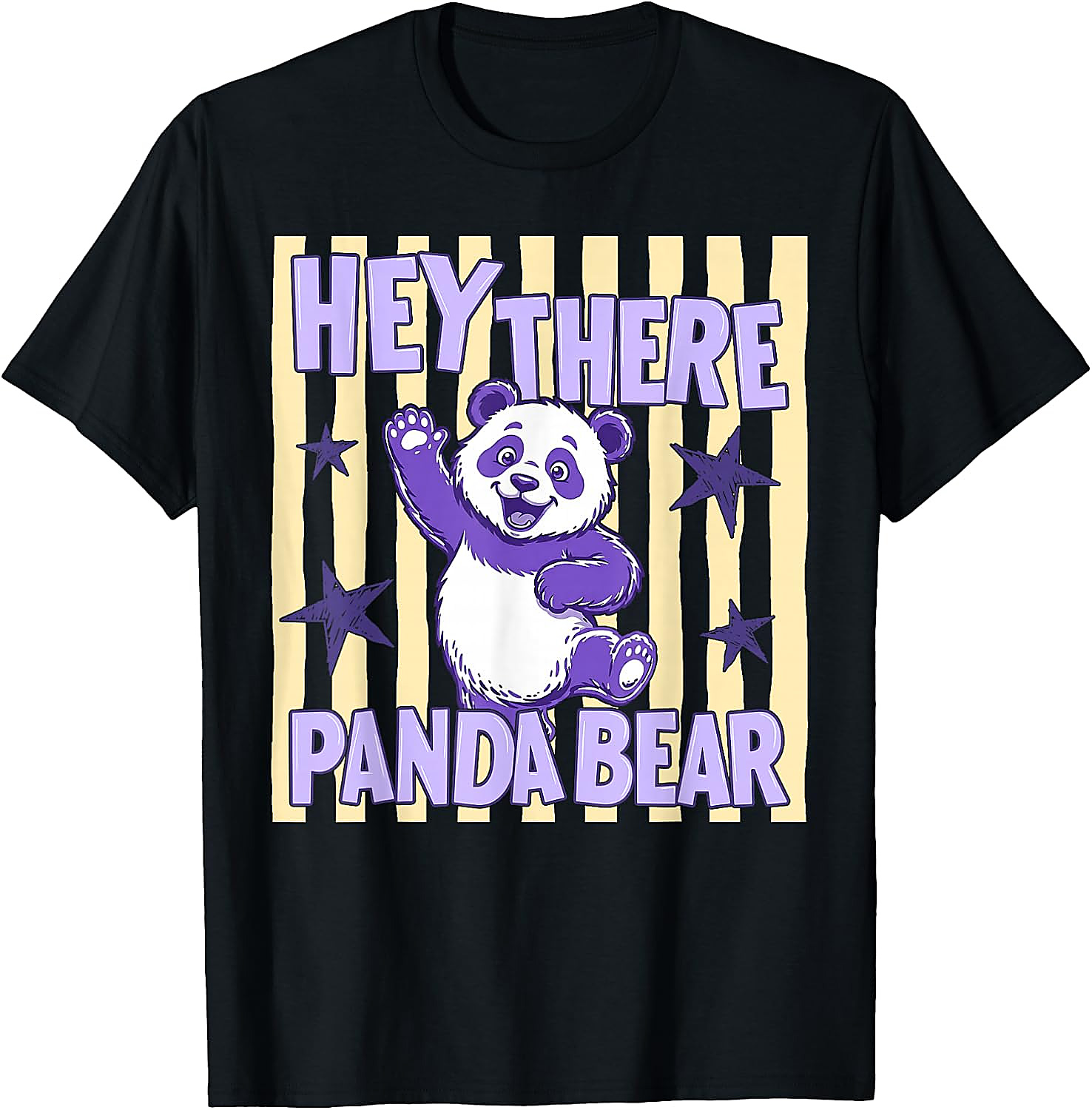 Hey There Panda Bear T-Shirt | Cute Retro Animal Tee