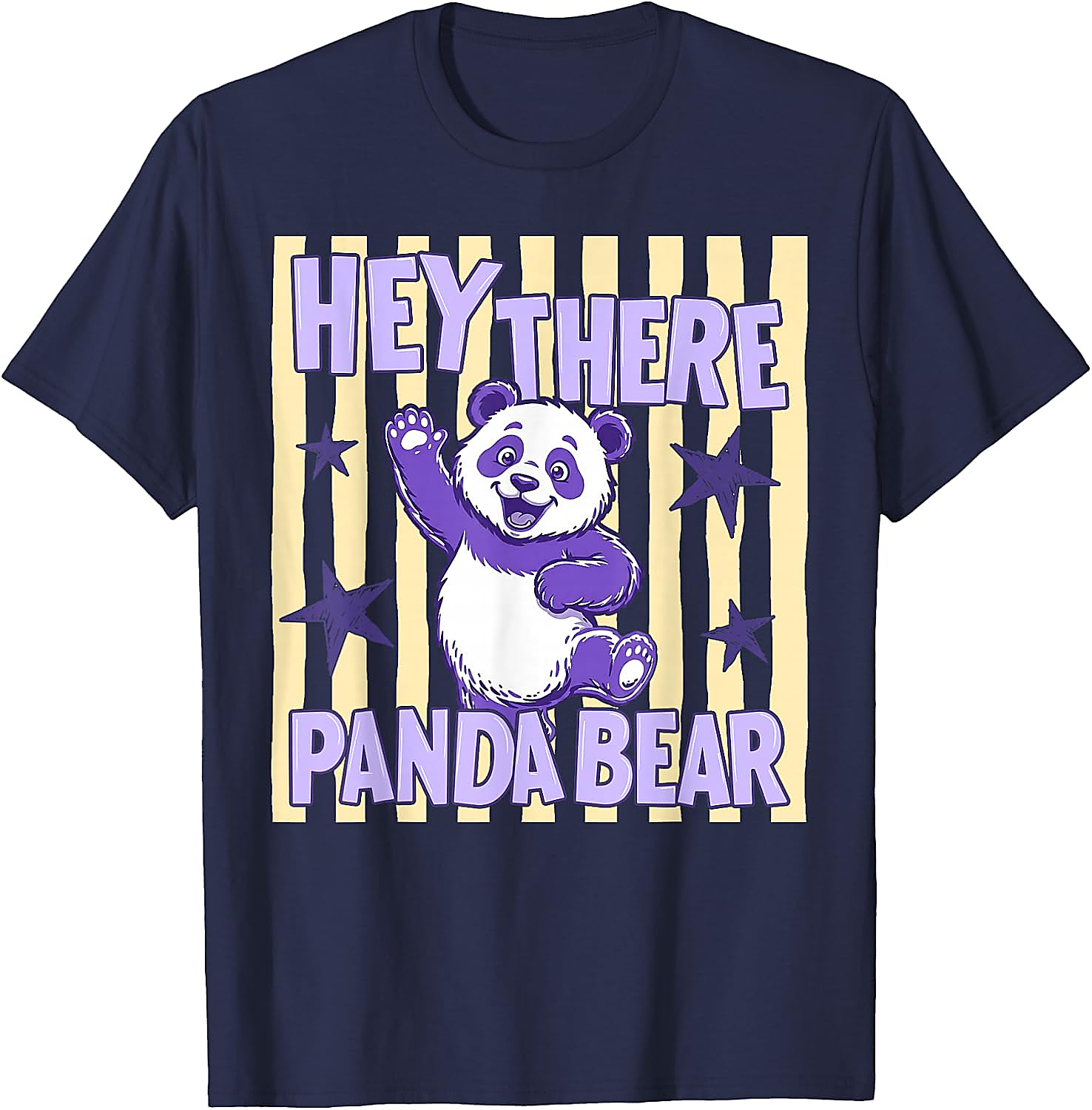 Hey There Panda Bear T-Shirt | Cute Retro Animal Tee