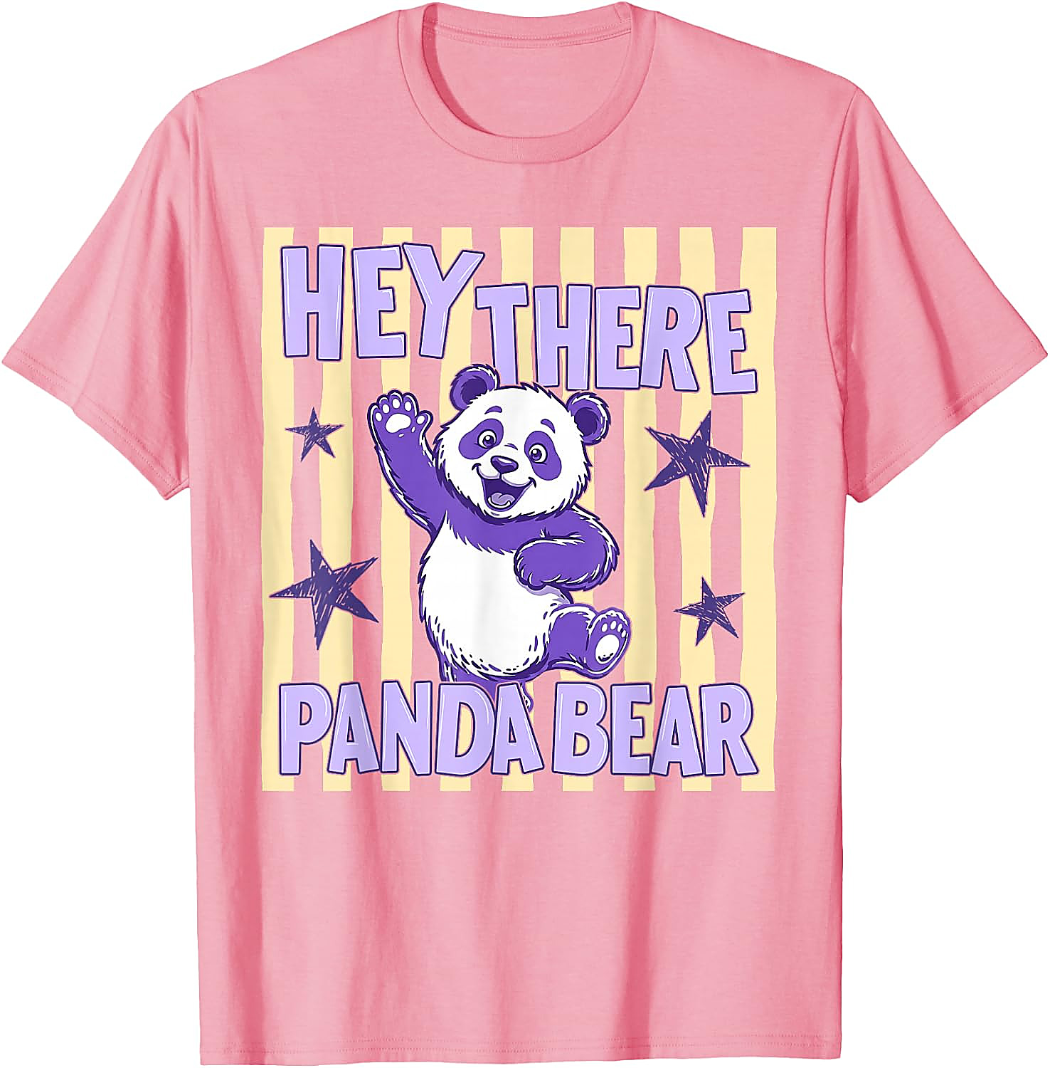 Hey There Panda Bear T-Shirt | Cute Retro Animal Tee
