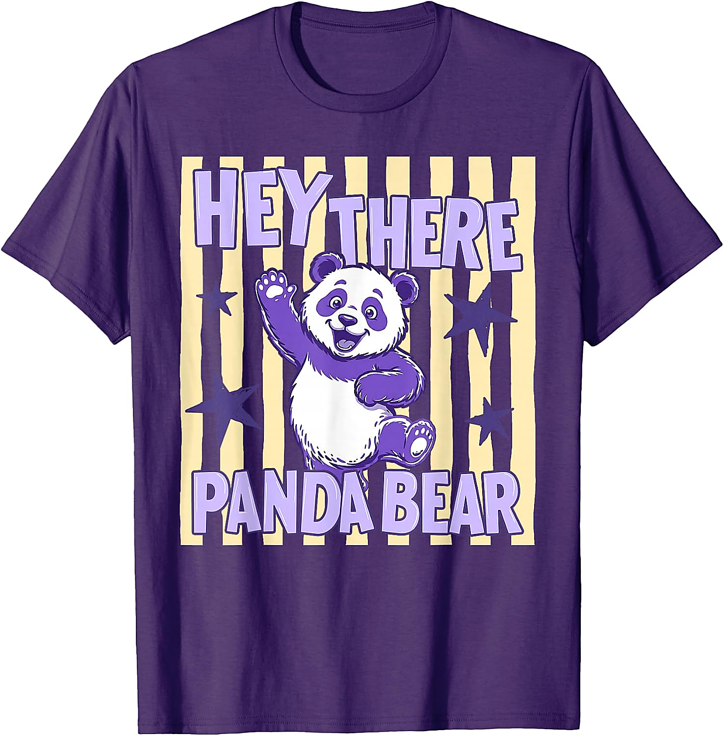 Hey There Panda Bear T-Shirt | Cute Retro Animal Tee