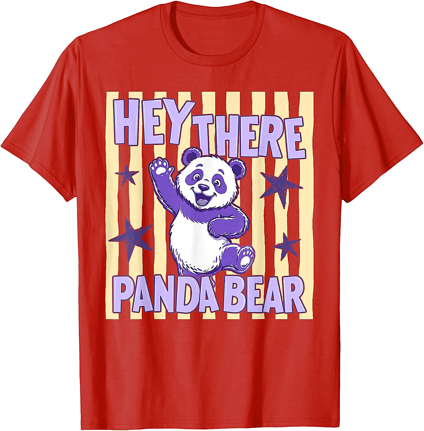 Hey There Panda Bear T-Shirt | Cute Retro Animal Tee