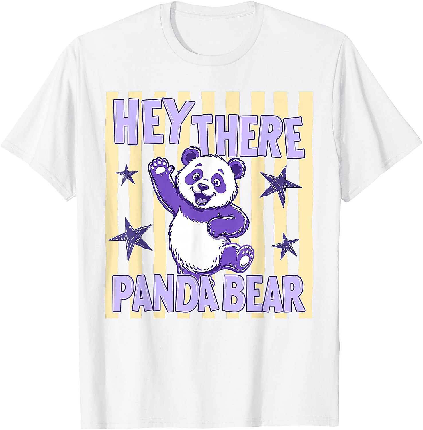 Hey There Panda Bear T-Shirt | Cute Retro Animal Tee