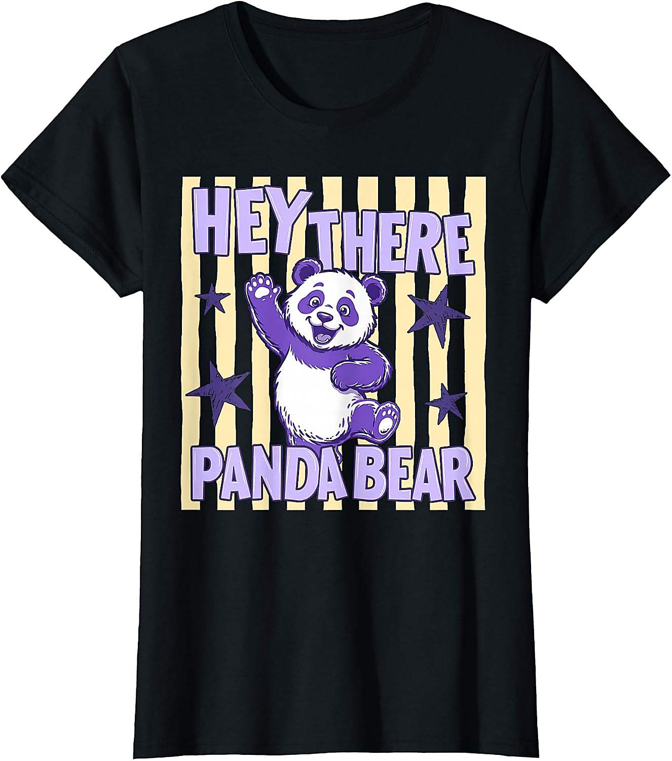 Hey There Panda Bear T-Shirt | Cute Retro Animal Tee