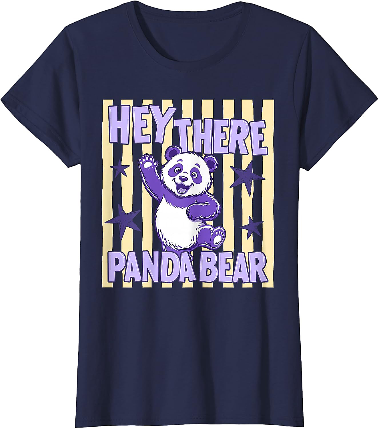 Hey There Panda Bear T-Shirt | Cute Retro Animal Tee