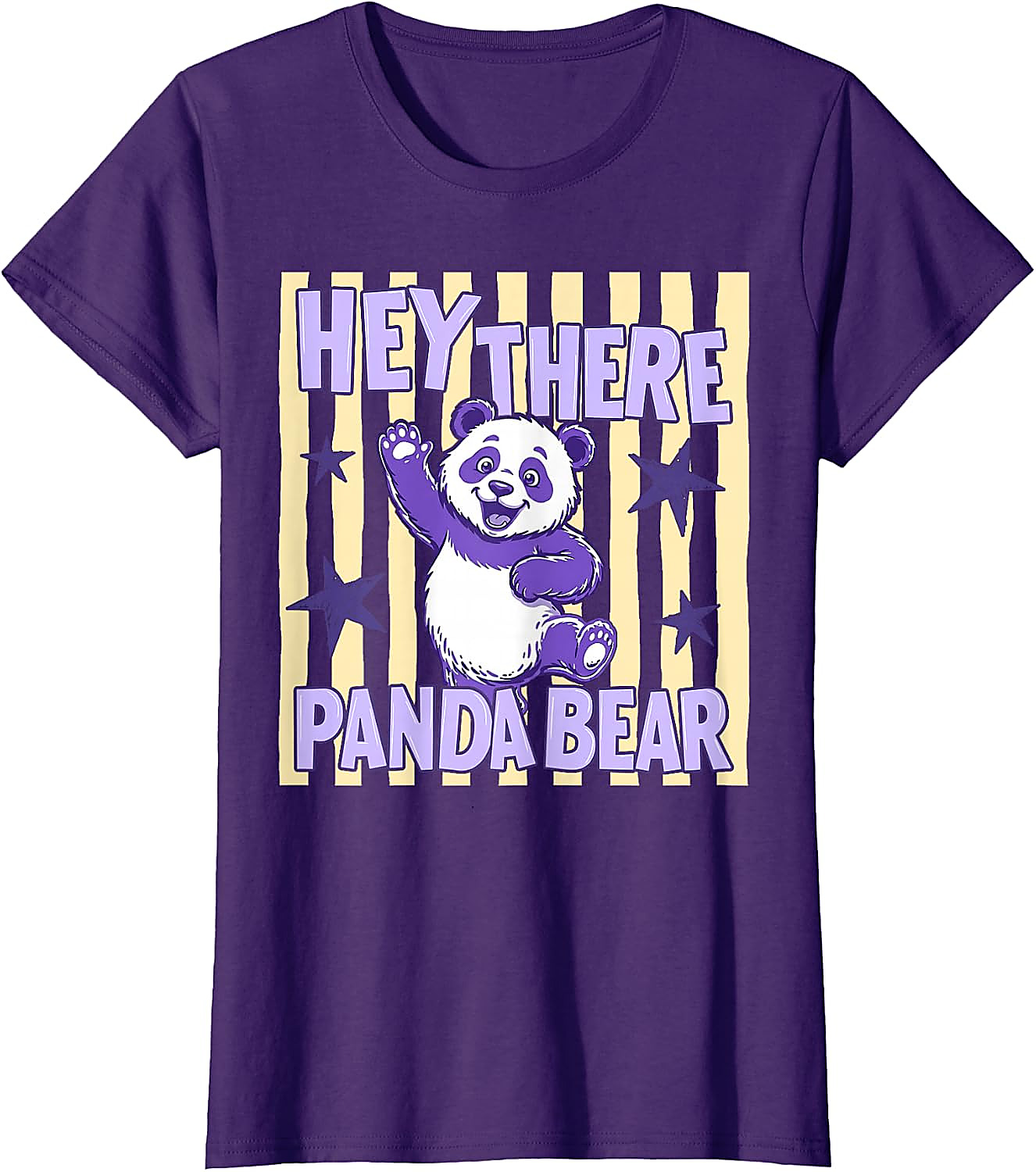 Hey There Panda Bear T-Shirt | Cute Retro Animal Tee