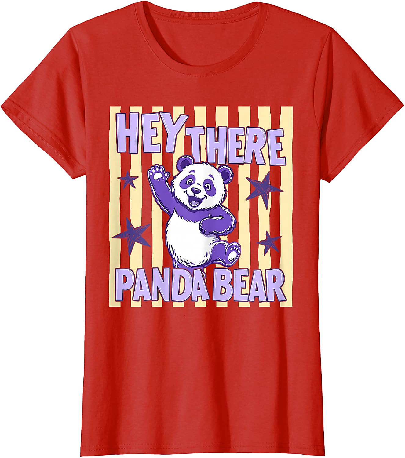 Hey There Panda Bear T-Shirt | Cute Retro Animal Tee