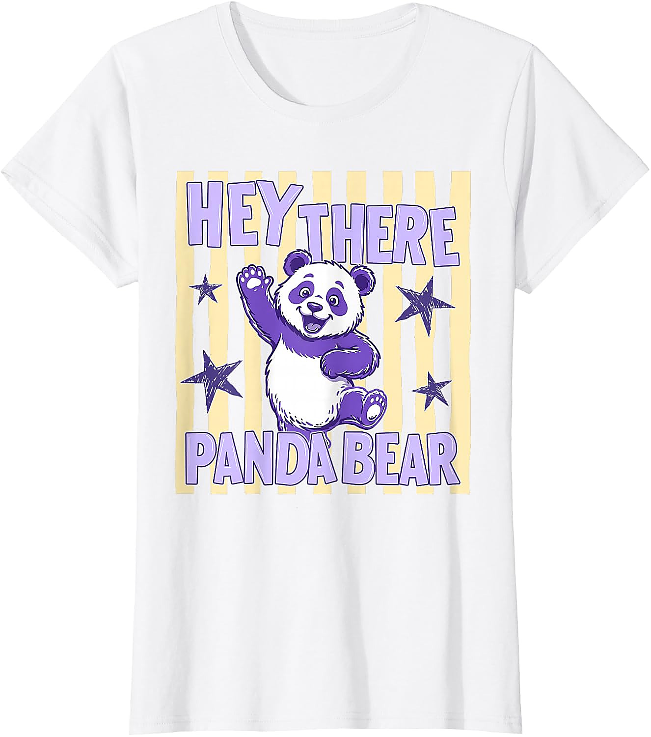 Hey There Panda Bear T-Shirt | Cute Retro Animal Tee