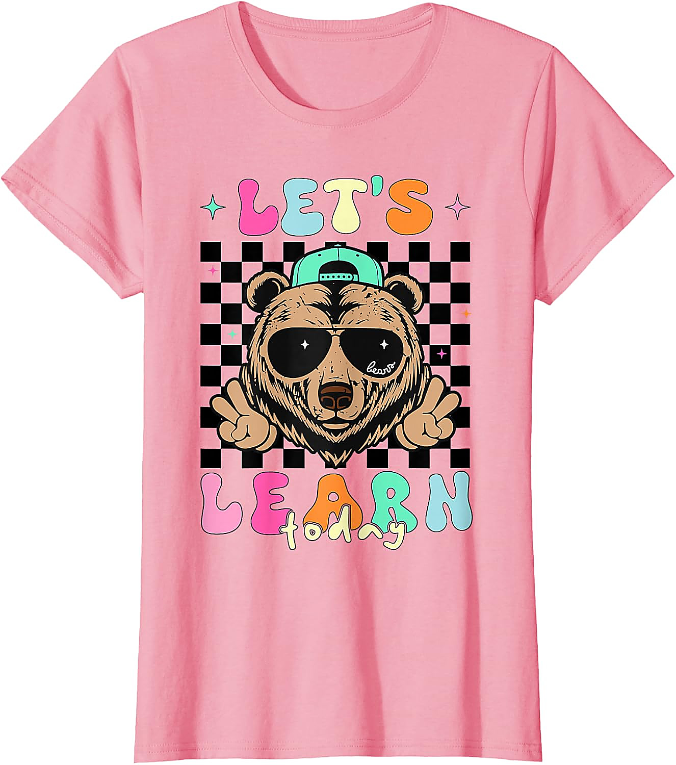 Let's Learn Today Teacher T-Shirt | Cool Bear Graphic Tee