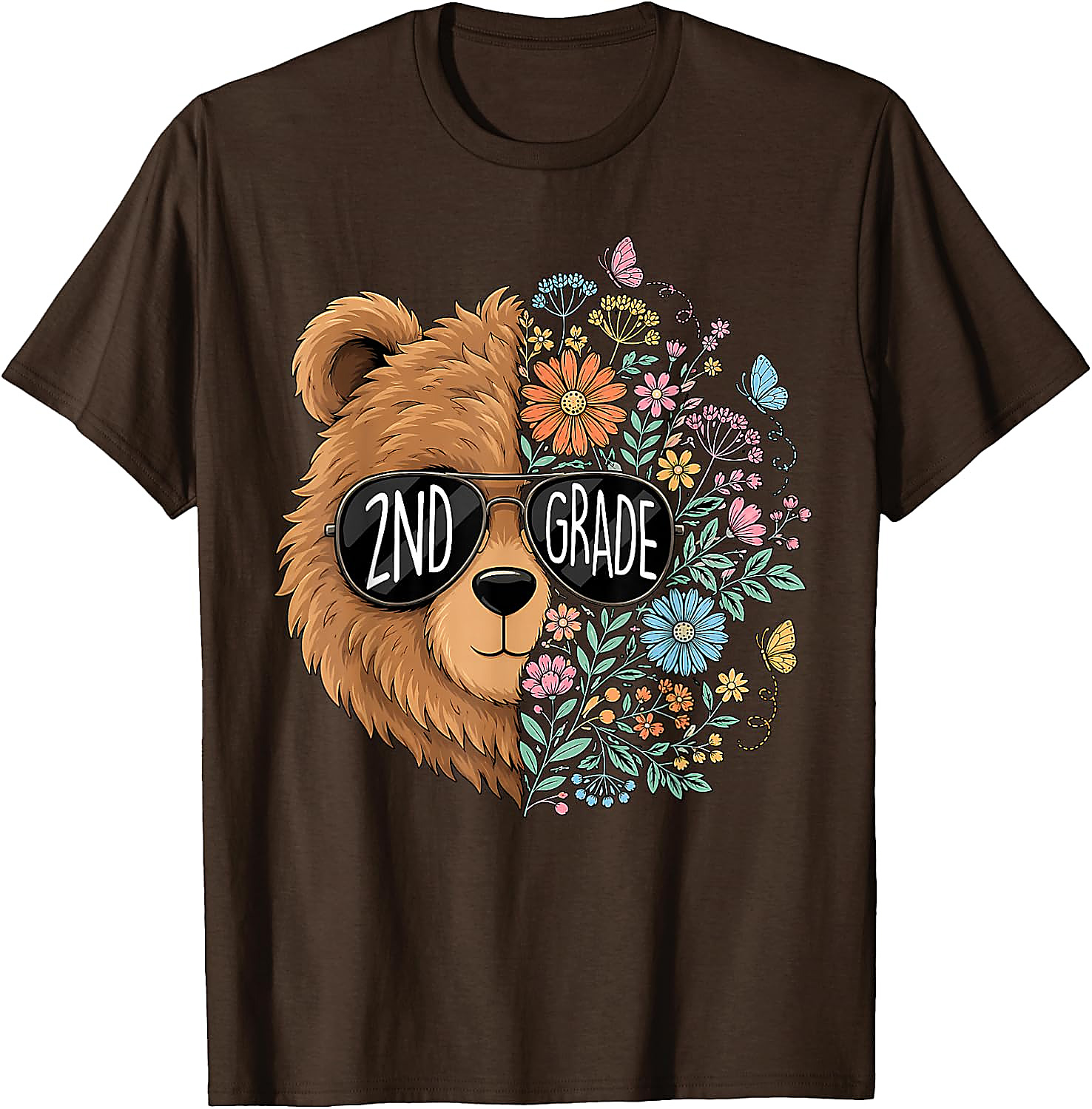 2nd Grade Bear T-Shirt | Back to School Teacher & Kids Tee