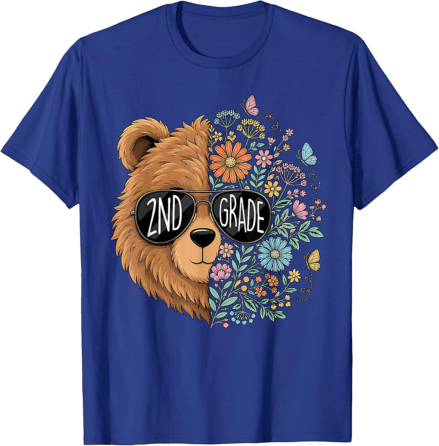 2nd Grade Bear T-Shirt | Back to School Teacher & Kids Tee