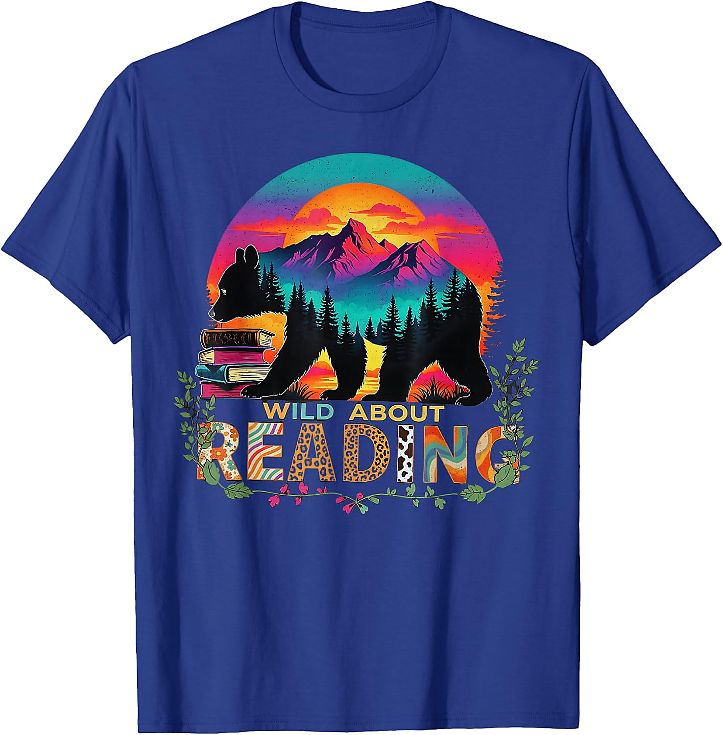 Wild About Reading Bear T-Shirt | Teacher & Book Lover Gift