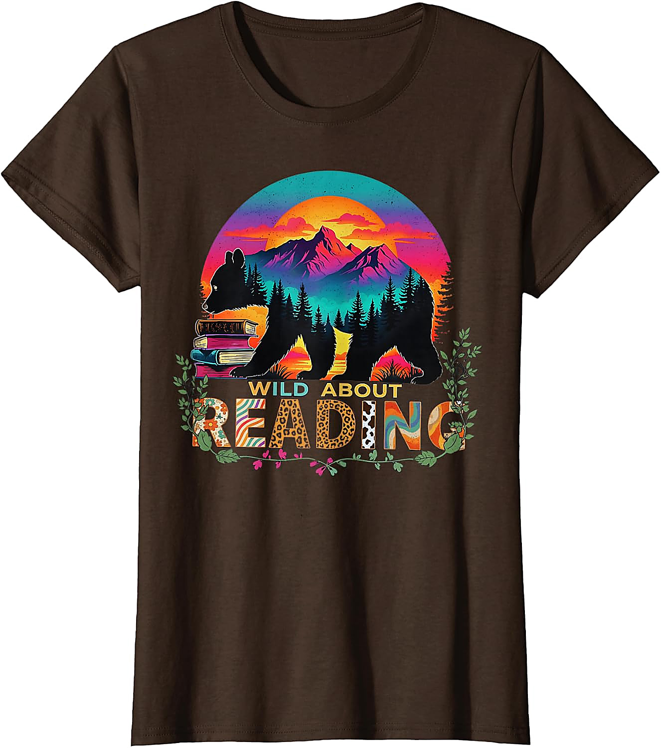 Wild About Reading Bear T-Shirt | Teacher & Book Lover Gift