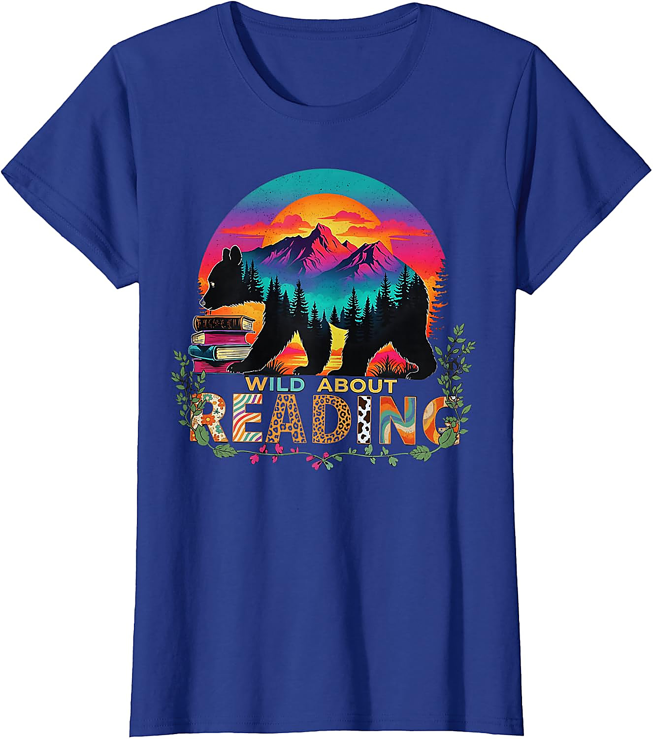 Wild About Reading Bear T-Shirt | Teacher & Book Lover Gift