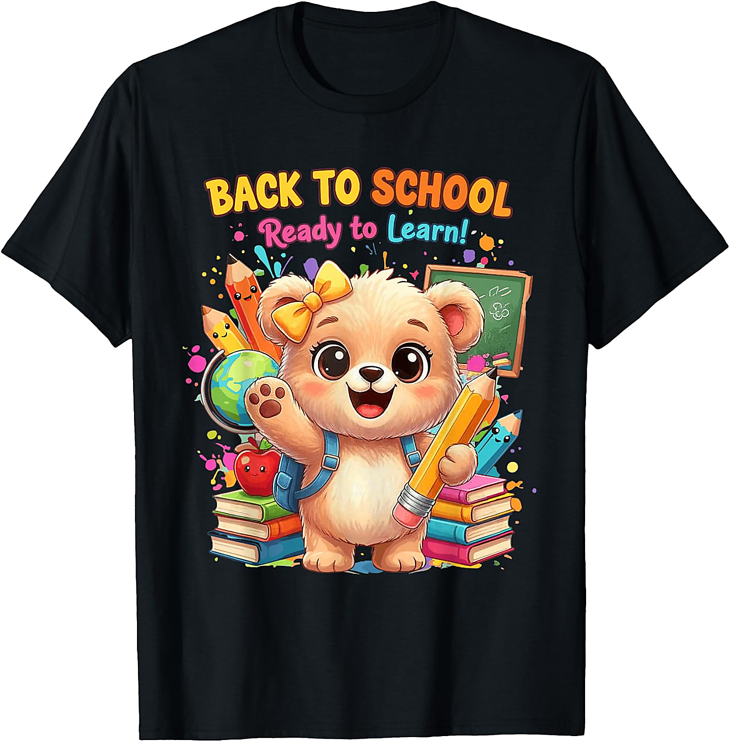 Back to School Bear T-Shirt | Ready to Learn Graphic Tee