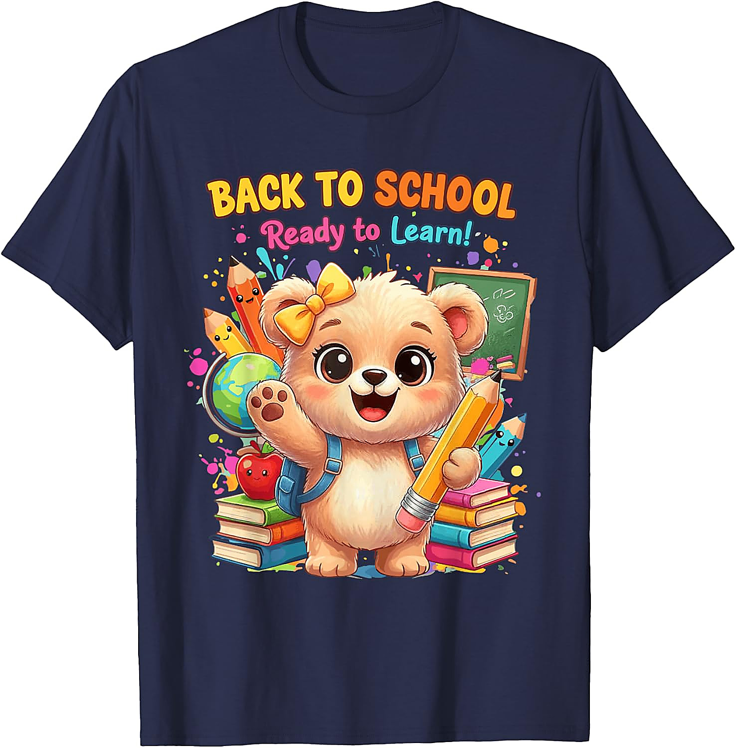 Back to School Bear T-Shirt | Ready to Learn Graphic Tee