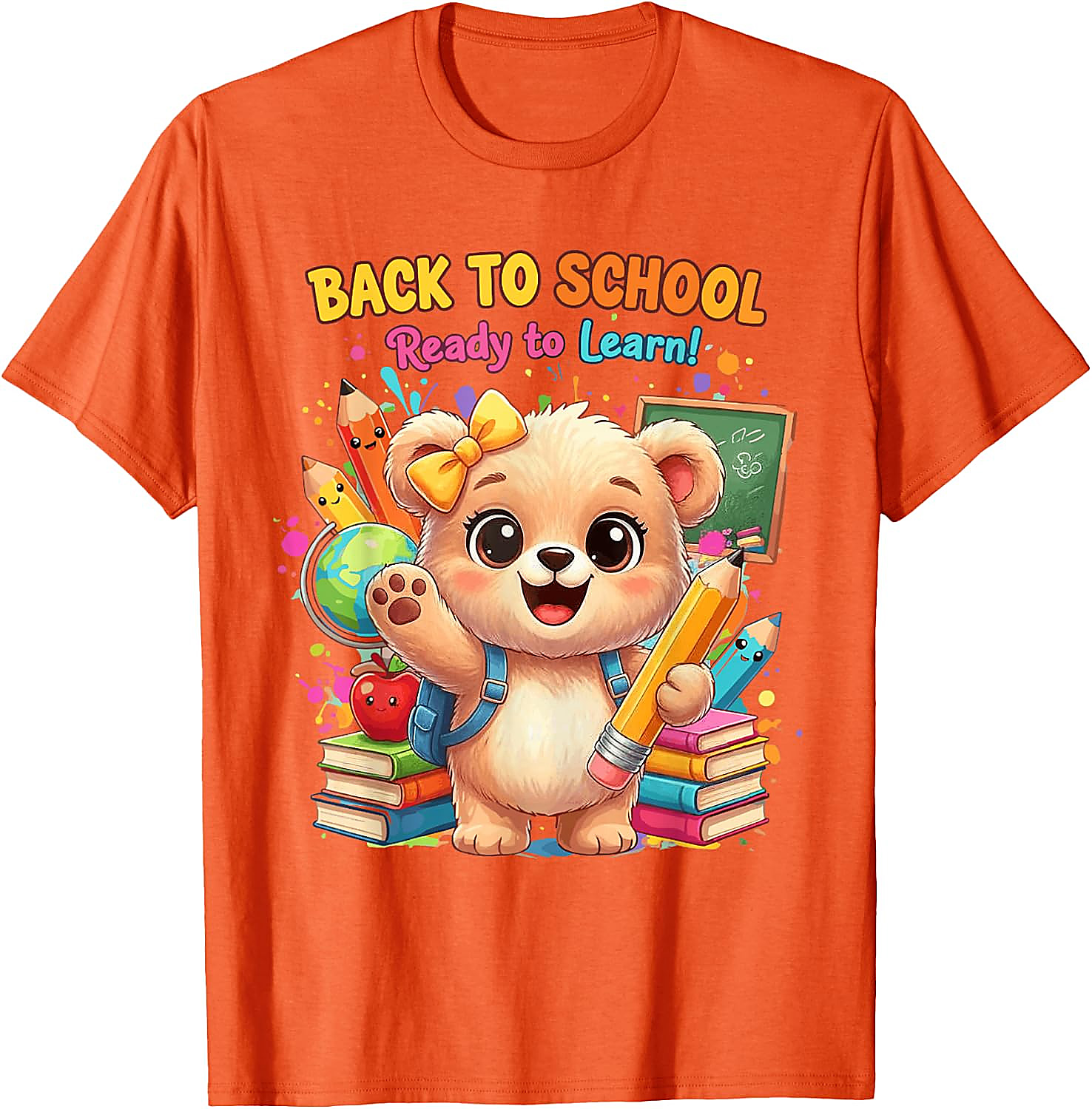 Back to School Bear T-Shirt | Ready to Learn Graphic Tee