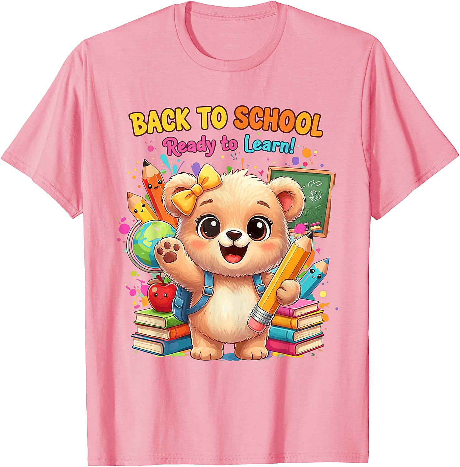 Back to School Bear T-Shirt | Ready to Learn Graphic Tee