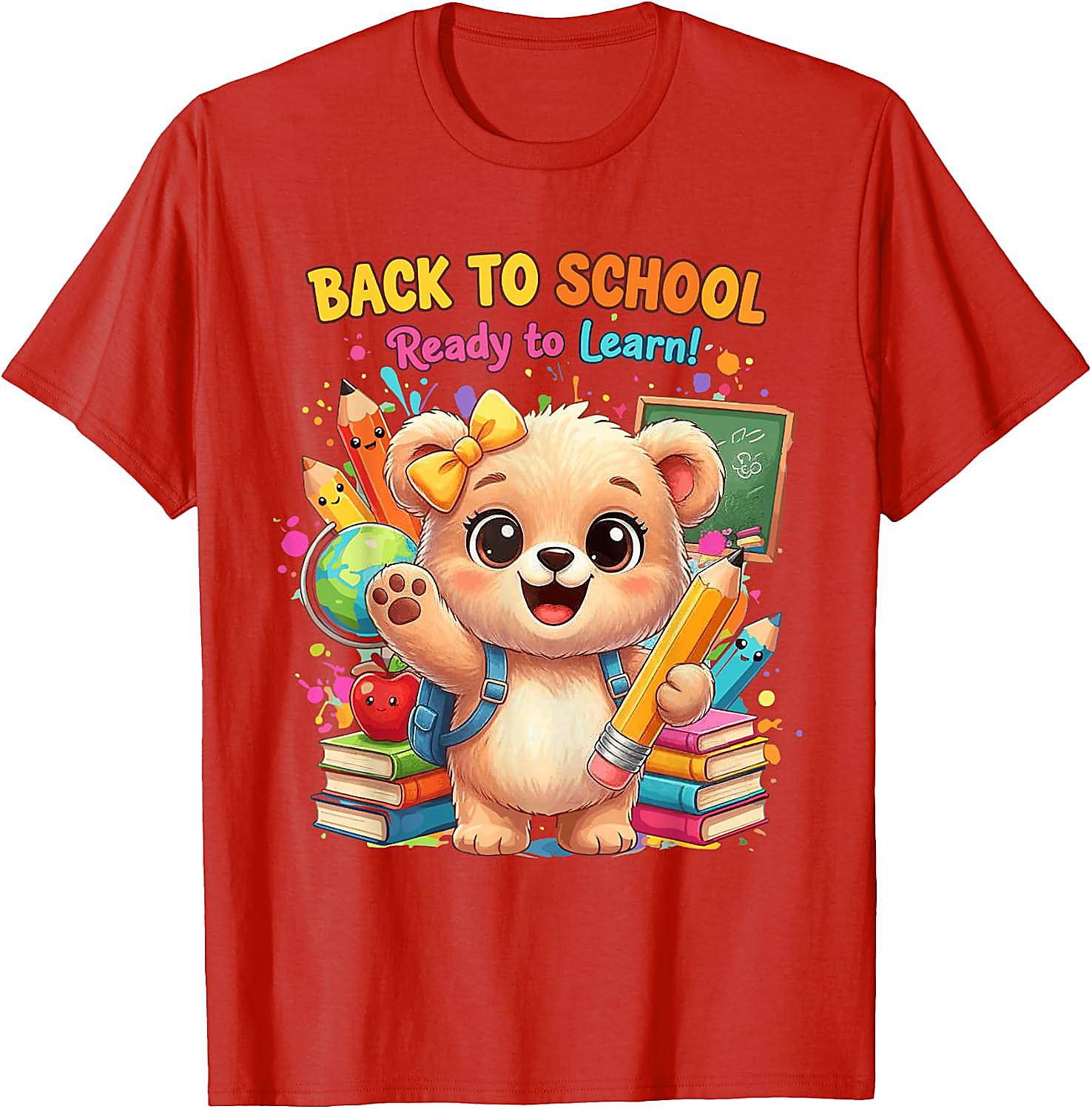 Back to School Bear T-Shirt | Ready to Learn Graphic Tee