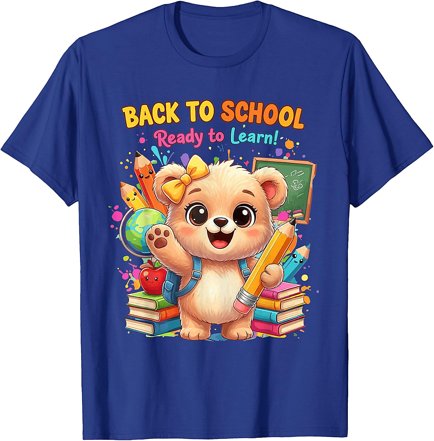 Back to School Bear T-Shirt | Ready to Learn Graphic Tee