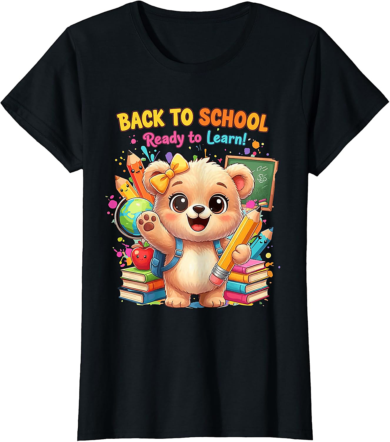 Back to School Bear T-Shirt | Ready to Learn Graphic Tee
