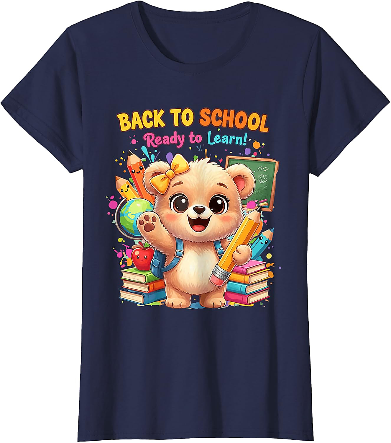 Back to School Bear T-Shirt | Ready to Learn Graphic Tee